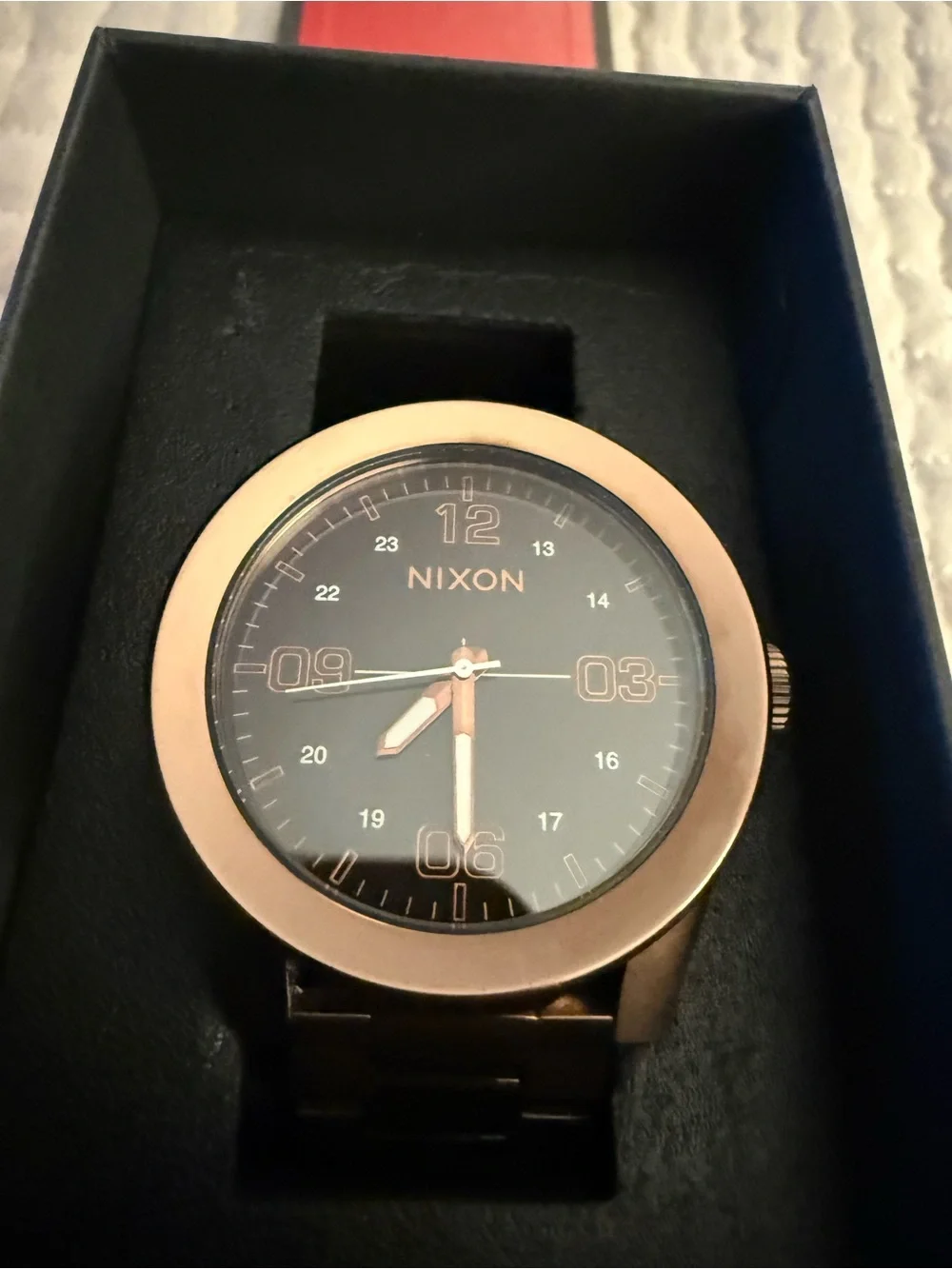 Nixon The Corporal Coffee Case Black Dial Men’s Watch